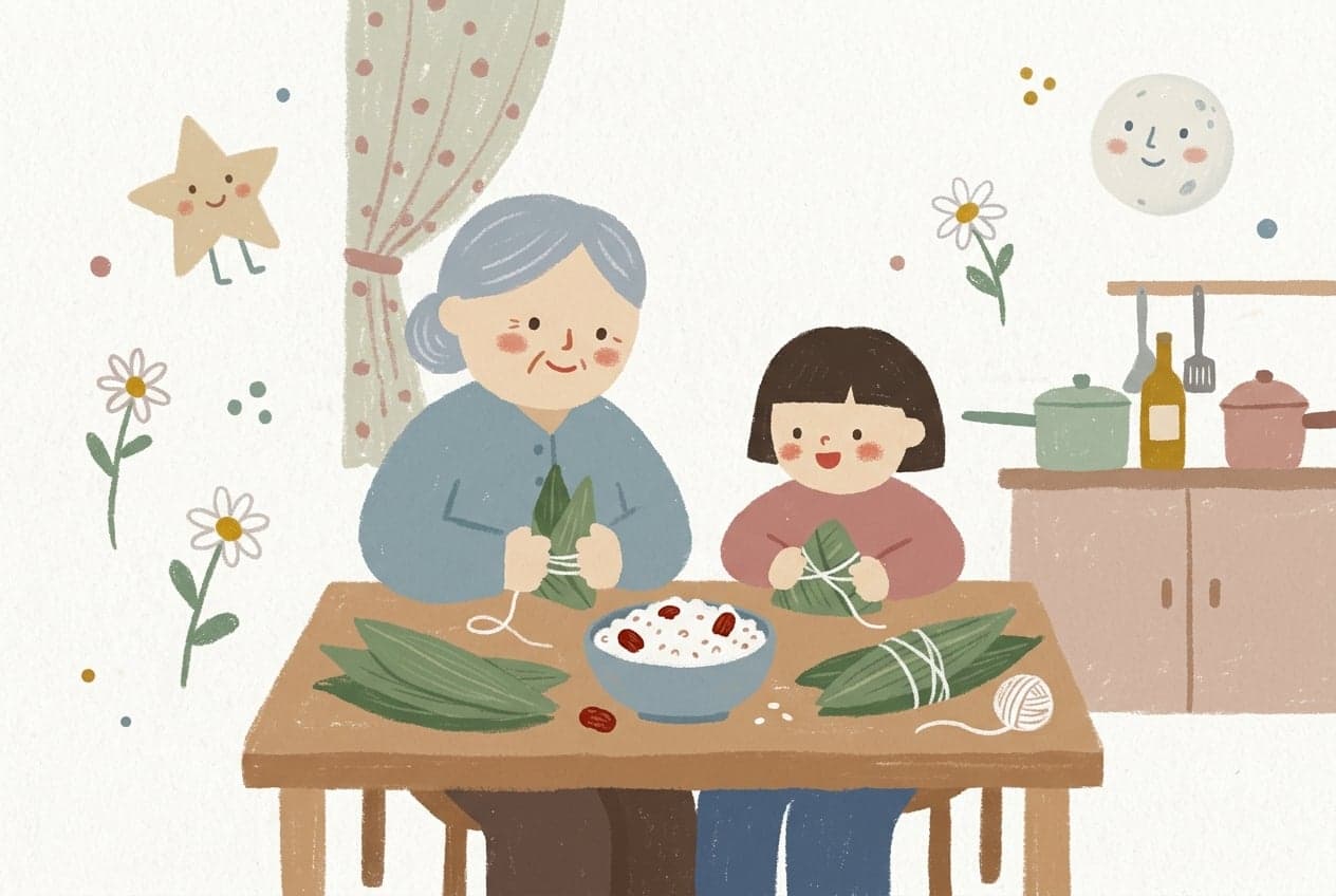 Wrapping Zongzi Together