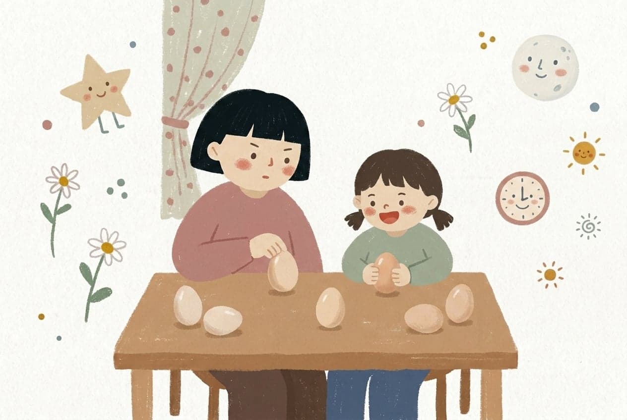 Standing Eggs at Noon