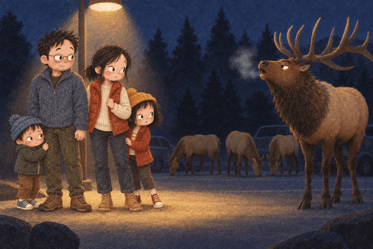 Elk in the Parking Lot